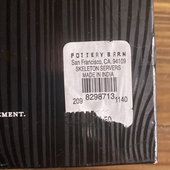 Pottery Barn Spooky Silver Metal Boxed Serving Set 💀 - Picture 9 of 12